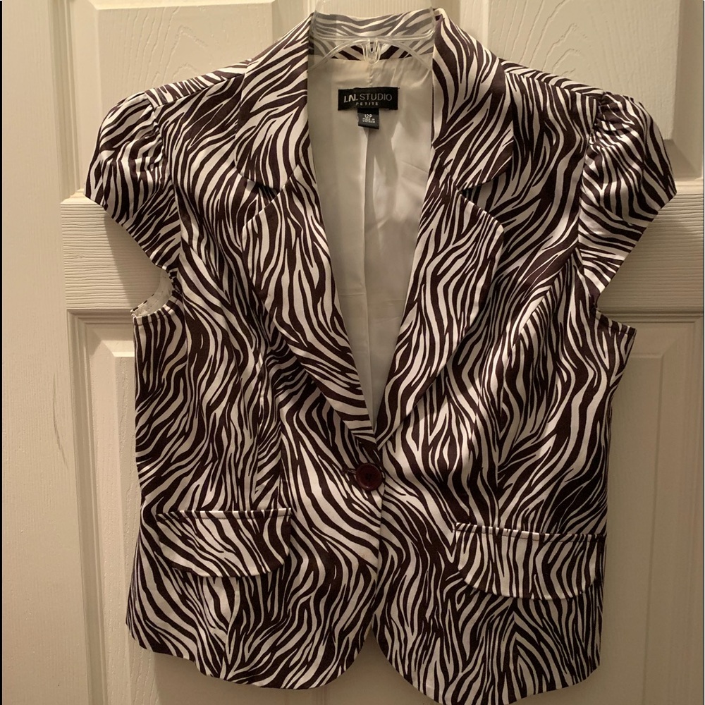 Brown zebra print jacket